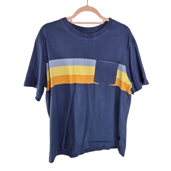 Patagonia blue striped cotton in conversion tee t shirt organic cotton - Picture 3 of 8